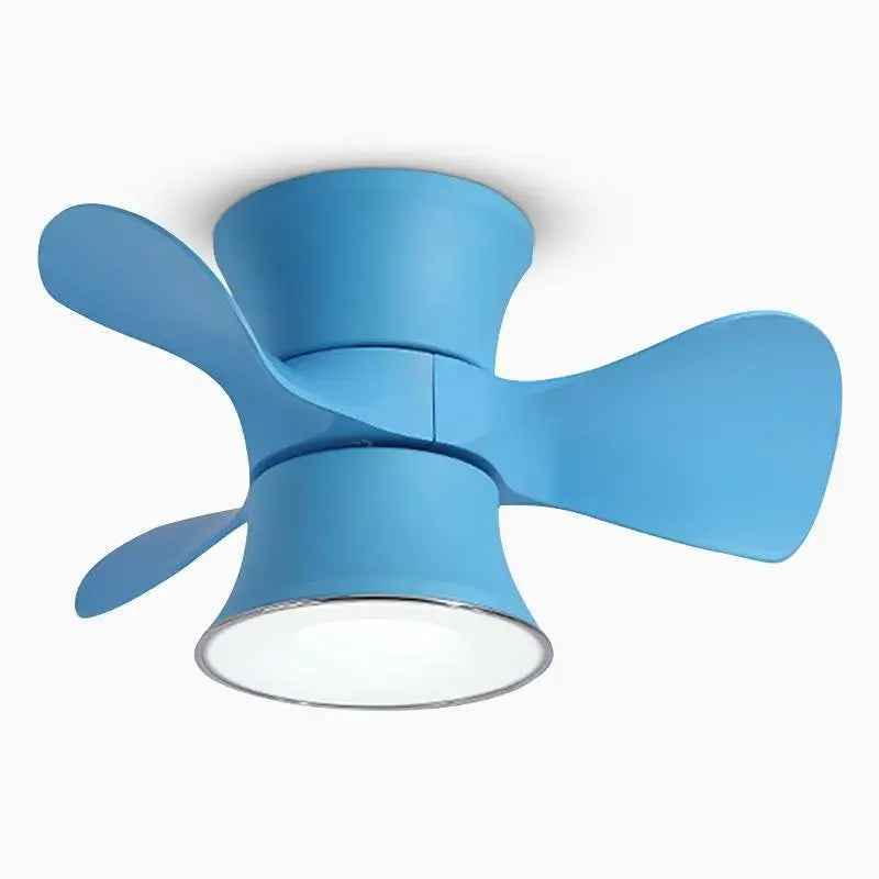 3-Curved Blade LED Flush Mount Ceiling Fan Light - Lighting > lights Fans