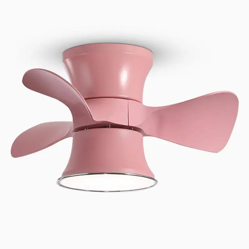 3-Curved Blade LED Flush Mount Ceiling Fan Light - Lighting > lights Fans