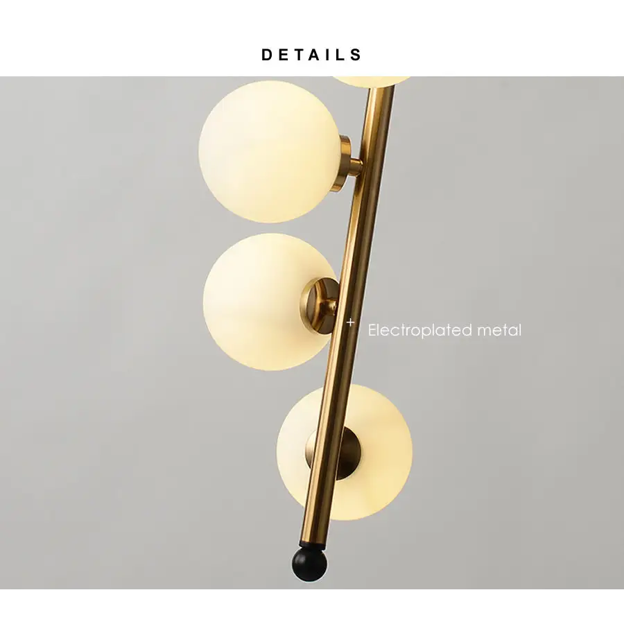 Creative Spiral Chandelier with Glass Balls Lampshade - Home & Garden > Lighting Fixtures