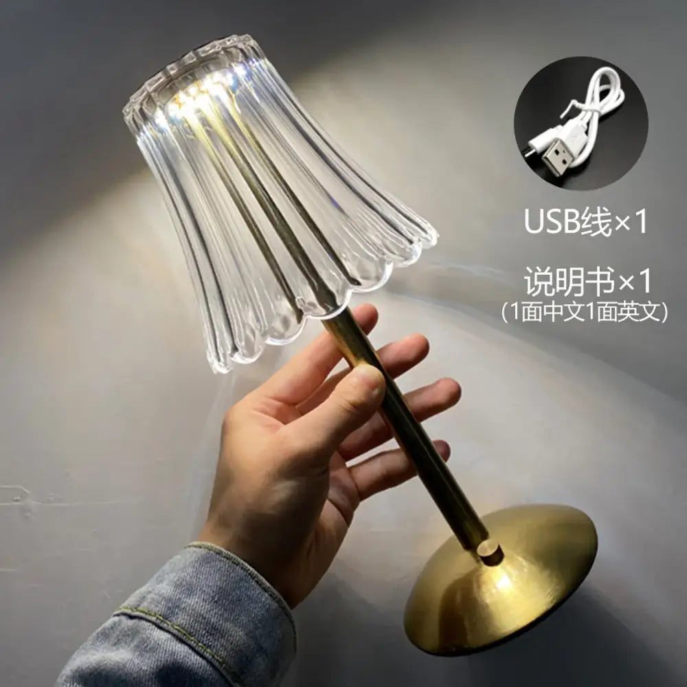 Crystal Retro Table Lamp with Dimming Modes - Lighting > & Floor Lamps lamps