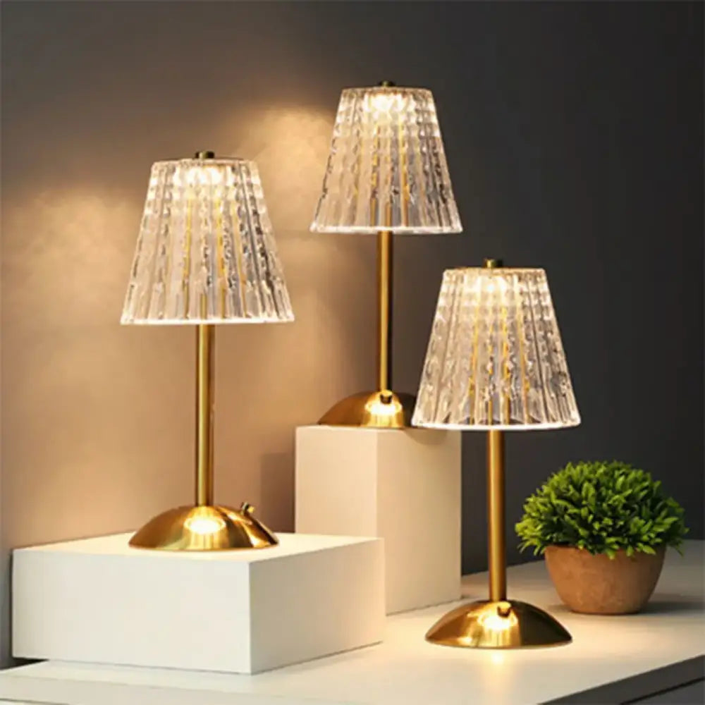 Crystal Retro Table Lamp with Dimming Modes - Lighting > & Floor Lamps lamps