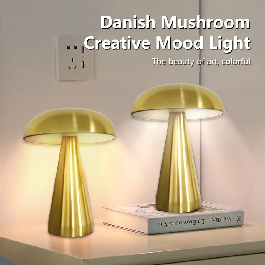 Danish Mushroom Table Lamp - Touch Sensor LED - Lighting > & Floor Lamps lamps