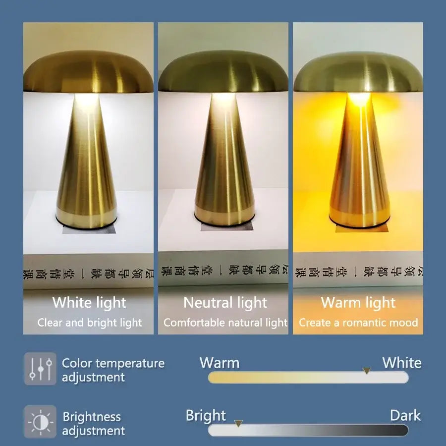 Danish Mushroom Table Lamp - Touch Sensor LED - Lighting > & Floor Lamps lamps