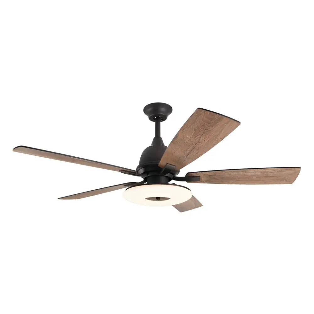Dimmable LED Ceiling Fan with Wood Grain Blades - Lighting > lights Fans