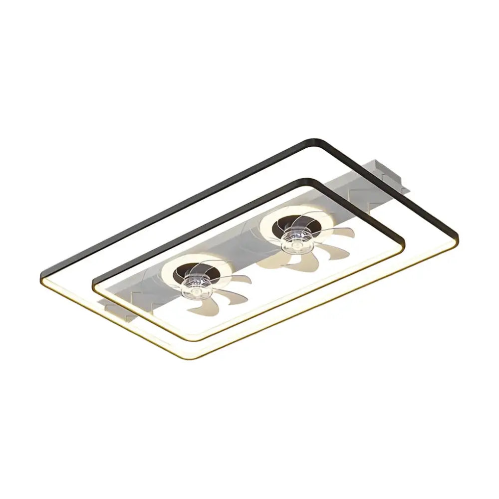 Dual Fan Nordic Bladeless Ceiling LED Light - Lighting > lights Fans