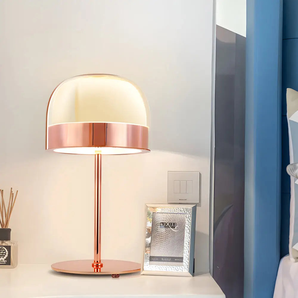 Equatore Glass Shade Table Lamp with Integrated LED - Lighting > & Floor Lamps Desk