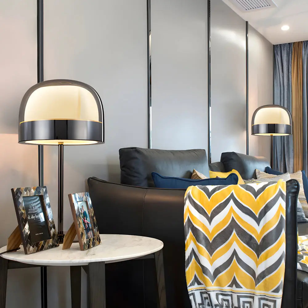 Equatore Glass Shade Table Lamp with Integrated LED - Lighting > & Floor Lamps Desk