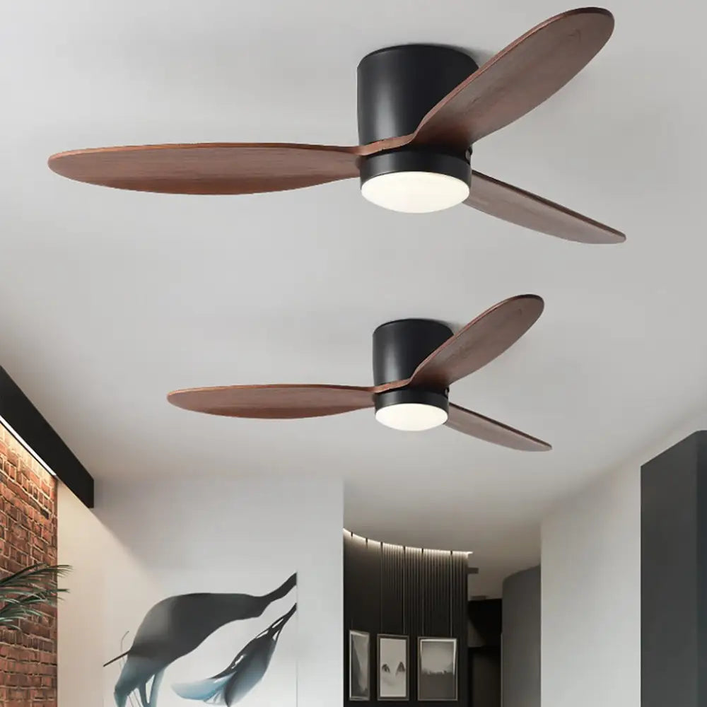 LED Nordic Flush Mount Ceiling Fan Light Chandelier - Lighting > lights Fans