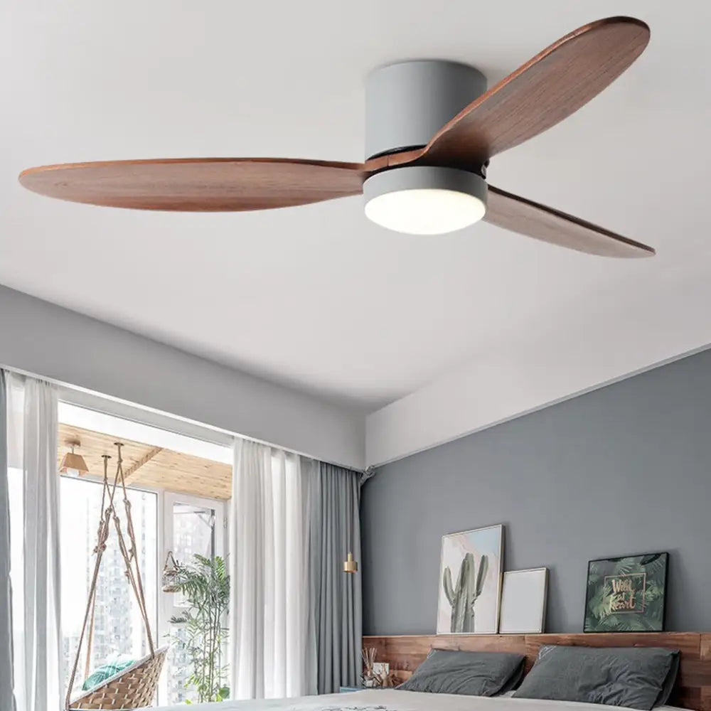 LED Nordic Flush Mount Ceiling Fan Light Chandelier - Lighting > lights Fans