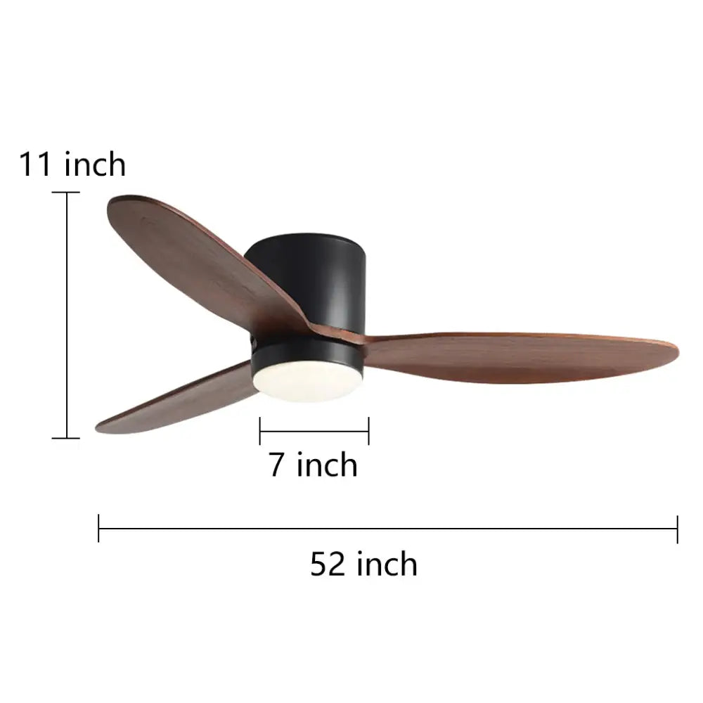 LED Nordic Flush Mount Ceiling Fan Light Chandelier - Lighting > lights Fans