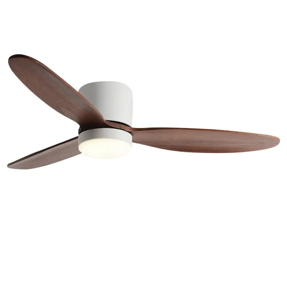 LED Nordic Flush Mount Ceiling Fan Light Chandelier - White / Coffee / With - Lighting >