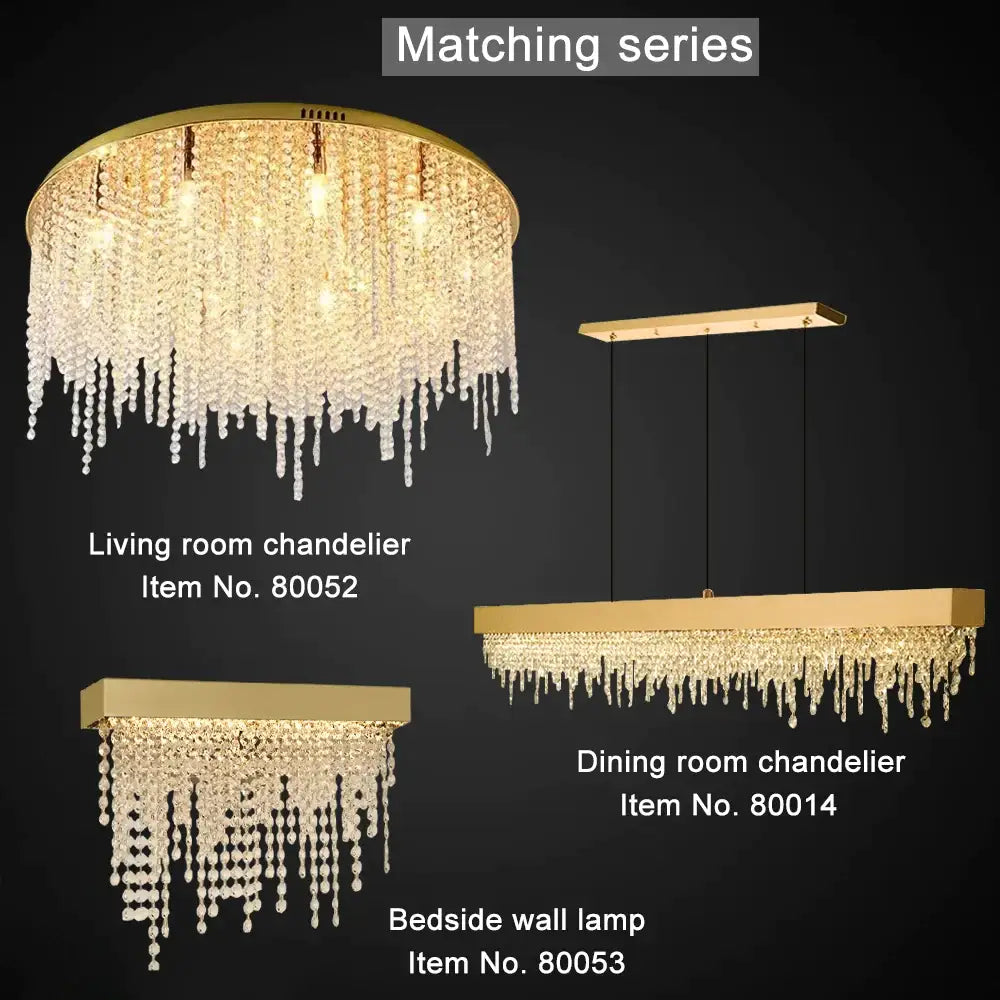 Luxury Gold Crystal Wall Sconce for Bedside Bedroom Living - Sconces