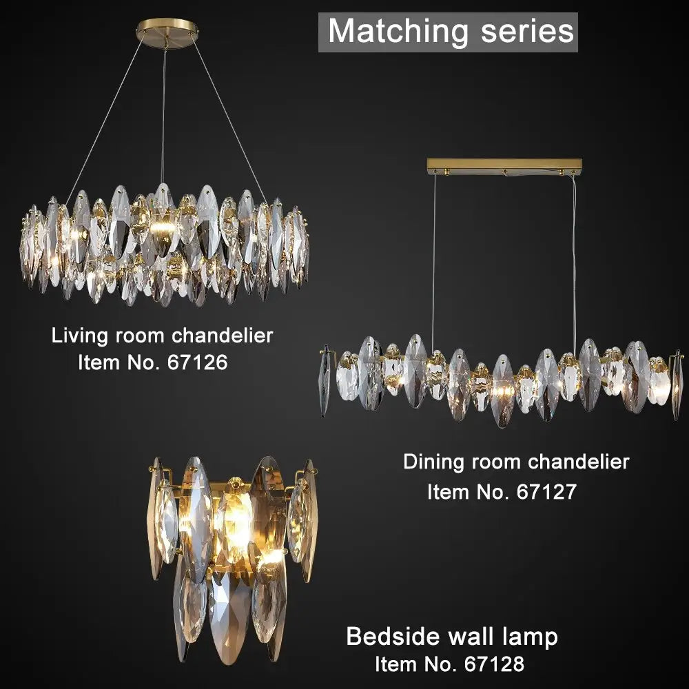 Luxury Gray Smoky Crystal Wall Sconce for Living Bedroom - Sconces