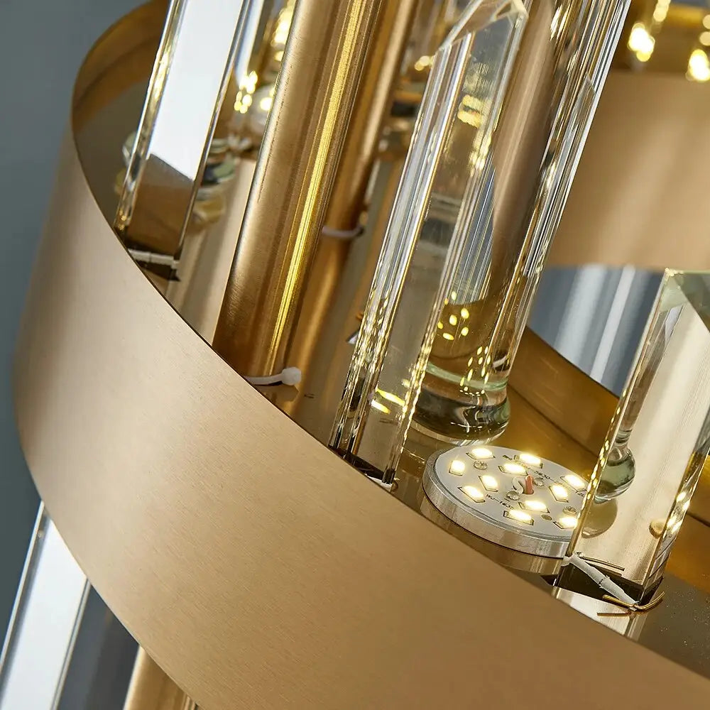 Luxury Hanging Round Crystal Chandelier for Living Bedroom