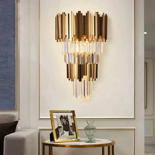 Luxury Modern Crystal Wall Sconce for Bedside Living Bedroom - Sconces