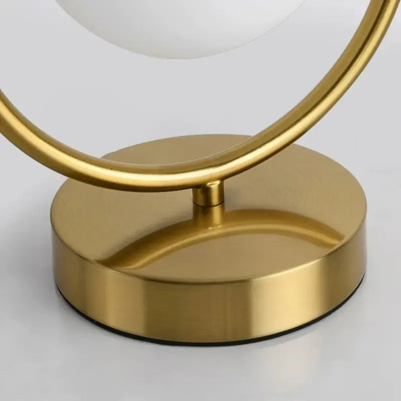 Modern Brass Glass Round Ring LED Table Lamp - Home & Garden > Lighting Lamps