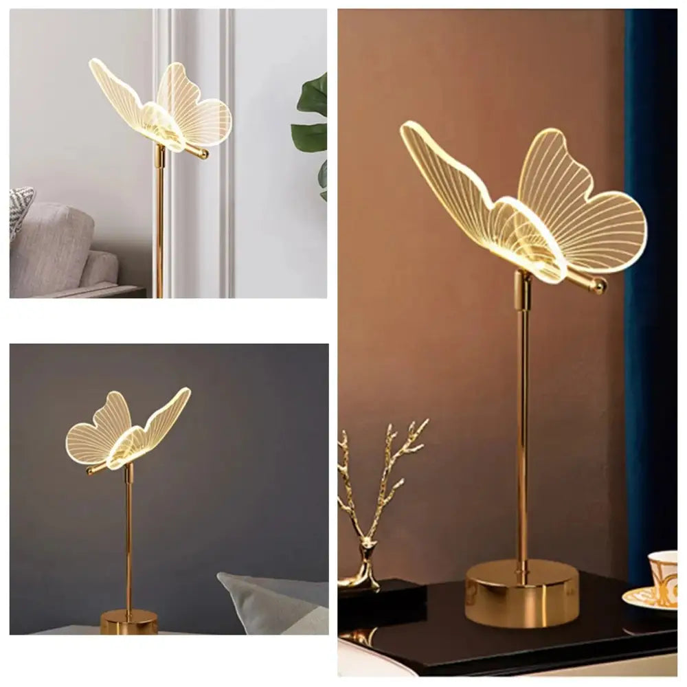 Modern Butterfly Table LED Lamp for Bedroom Living Study