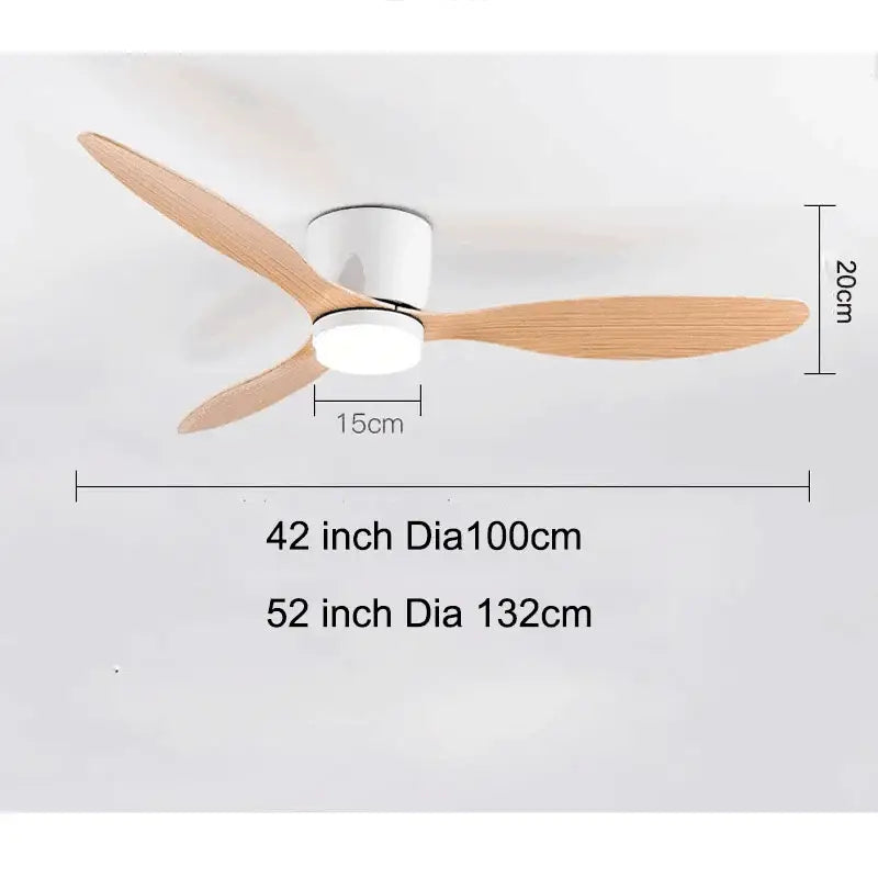 Modern Ceiling Fan with LED Light & Remote – 42/52 Inch Lighting > lights Fans