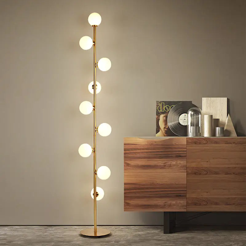 Modern Gold Glass Ball Floor Lamp for Living Bedroom - Lighting > Table & Lamps