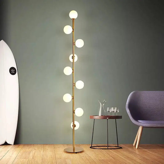 Modern Gold Glass Ball Floor Lamp for Living Bedroom - Lighting > Table & Lamps