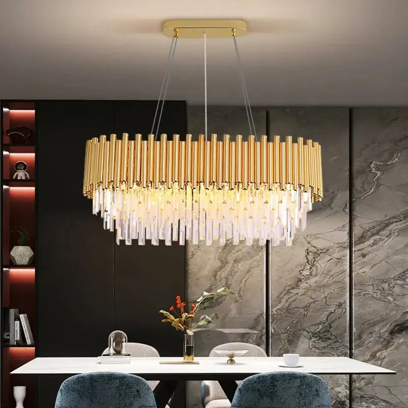 Modern Gold Hanging Chandelier for Living Dining kitchen