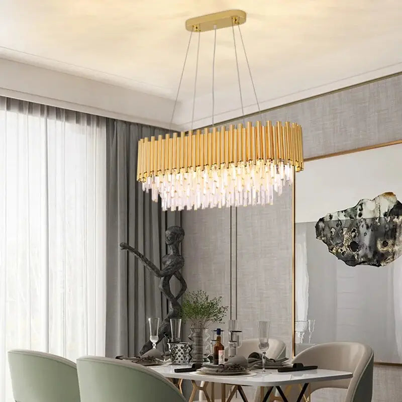 Modern Gold Hanging Chandelier for Living Dining kitchen