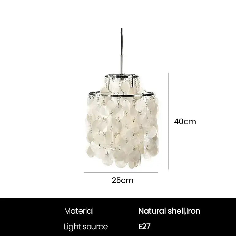 Modern Seashell Chandelier Lights - 25cm / Golden / Tricolor - Home & Garden > Lighting