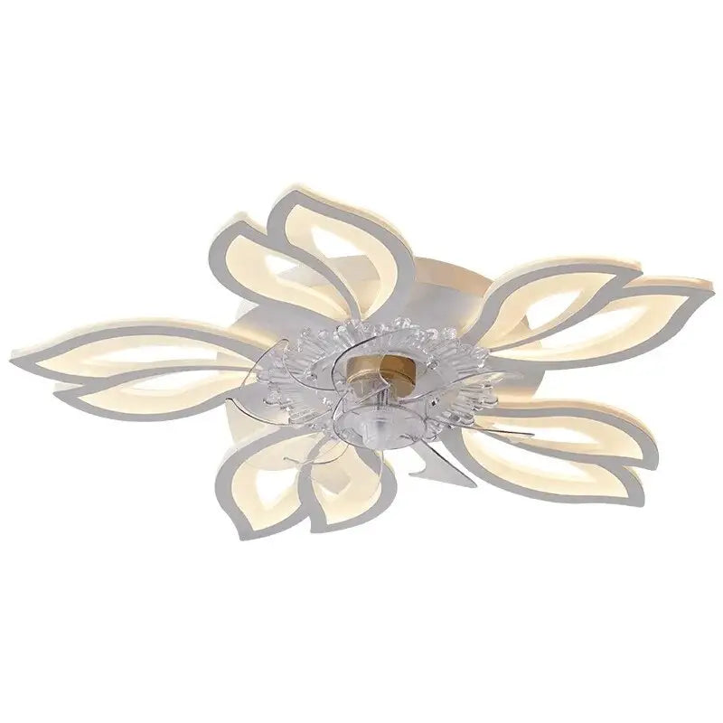 Nordic Creative Ceiling Fan with LED Light for Bedroom Living - Fans