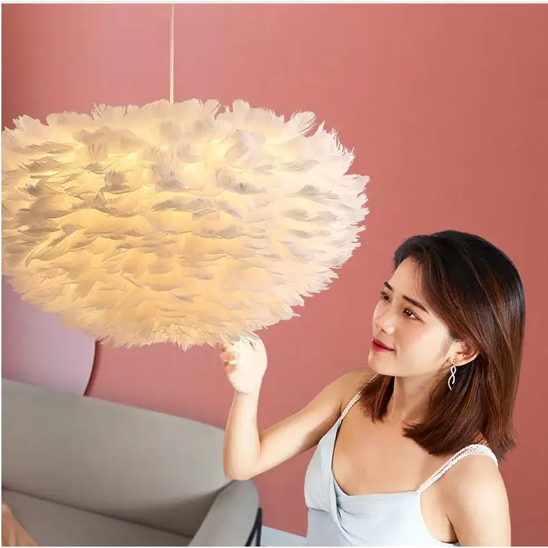 Nordic Feather Chandelier for Modern Interiors - Home & Garden > Lighting Fixtures
