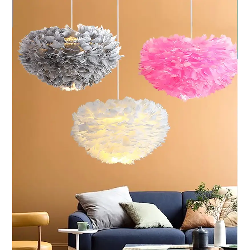 Nordic Feather Chandelier for Modern Interiors - Home & Garden > Lighting Fixtures