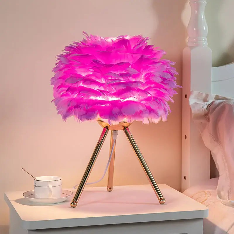 Nordic Feather Table Lamp - Romantic Modern Design - Lighting > & Floor Lamps lamps