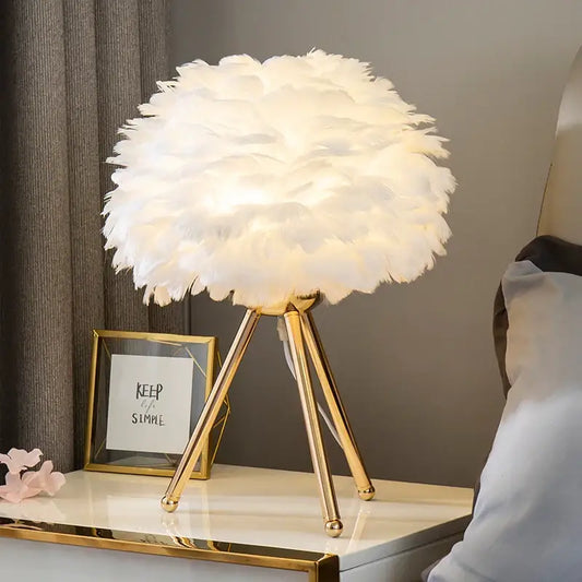 Nordic Feather Table Lamp - Romantic Modern Design - Lighting > & Floor Lamps lamps