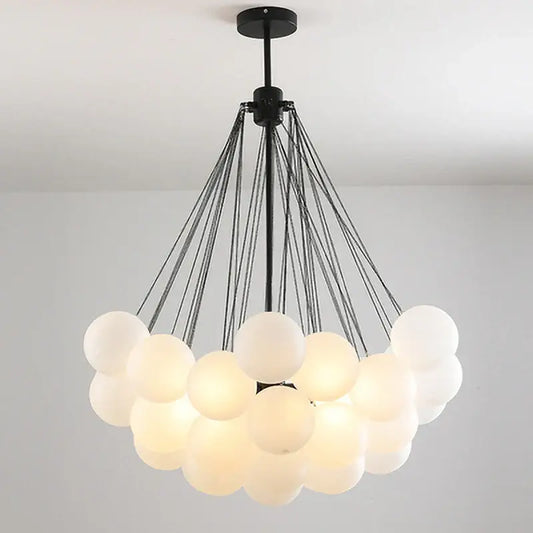 Nordic Frosted Glass Ball Chandelier: Modern Elegance - Home & Garden > Lighting Fixtures