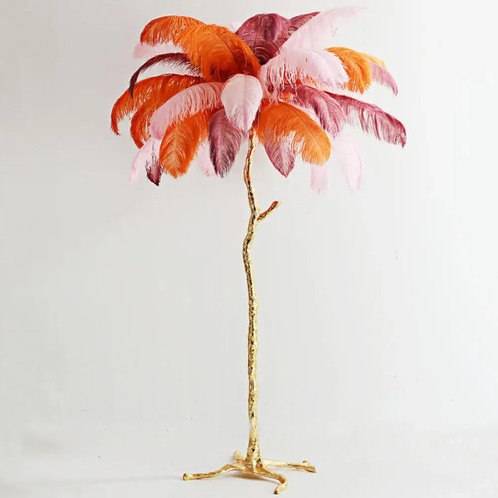 Nordic Ostrich Feather LED Floor Lamp for Living Bedroom - Colour-Note Color / H120cm 35
