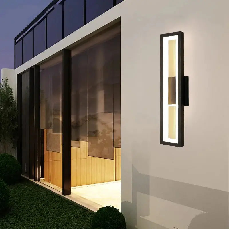Outdoor Waterproof LED Wall Mounted Sconce For Garden porch - warm white / black color