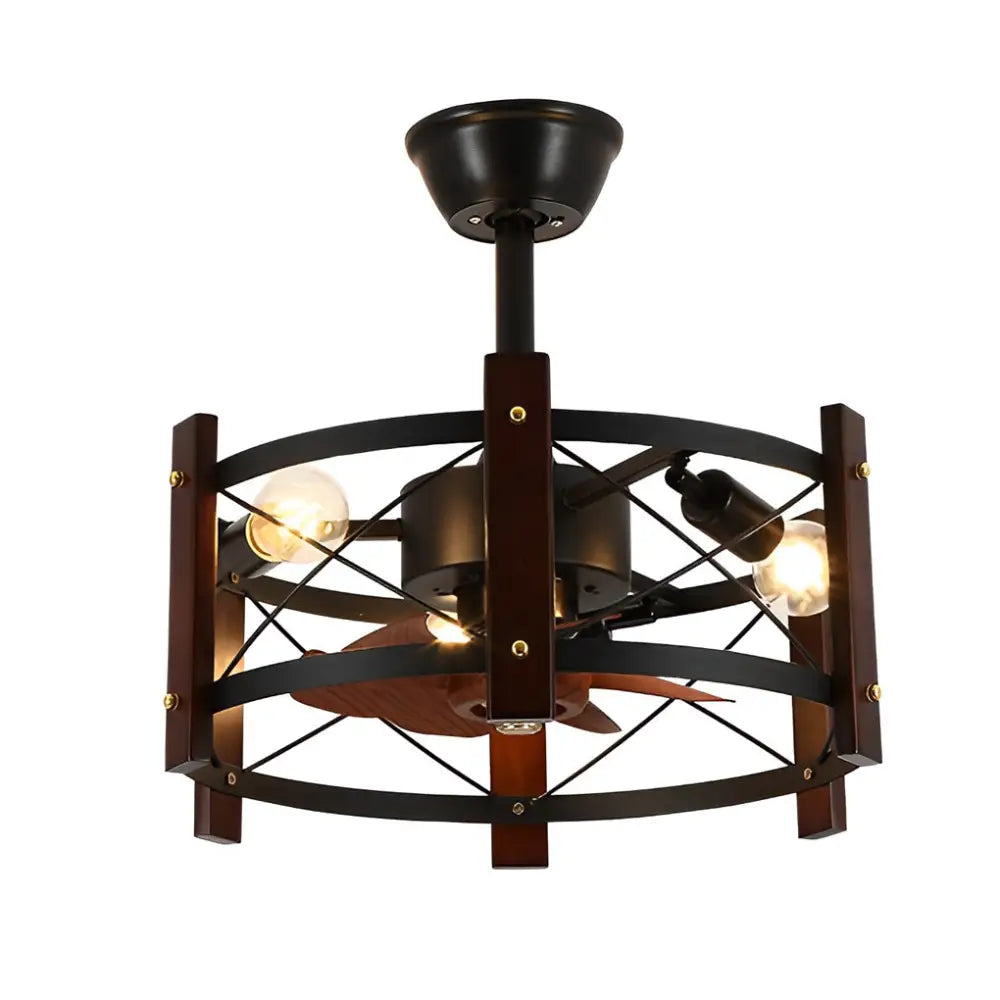 Retro American Style Bladeless Ceiling Fan with Chandelier - Lighting > lights Fans