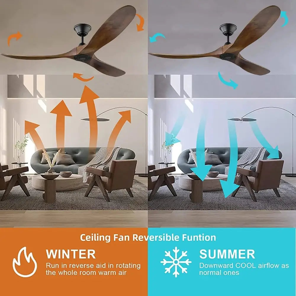 Retro Large Industrial Ceiling Fan for Living Dining Bedroom - Fans