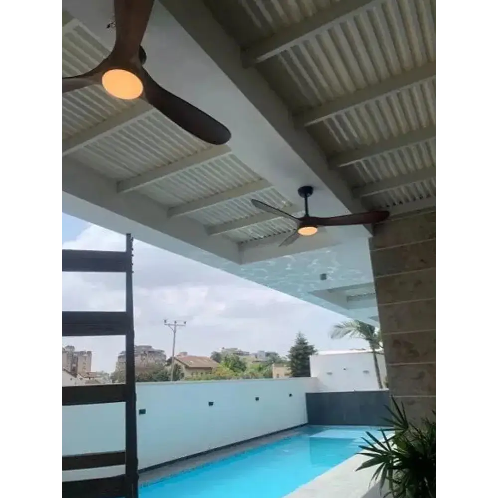 Retro Large Industrial Ceiling Fan for Living Dining Bedroom - A with light / 52 Inch Fans