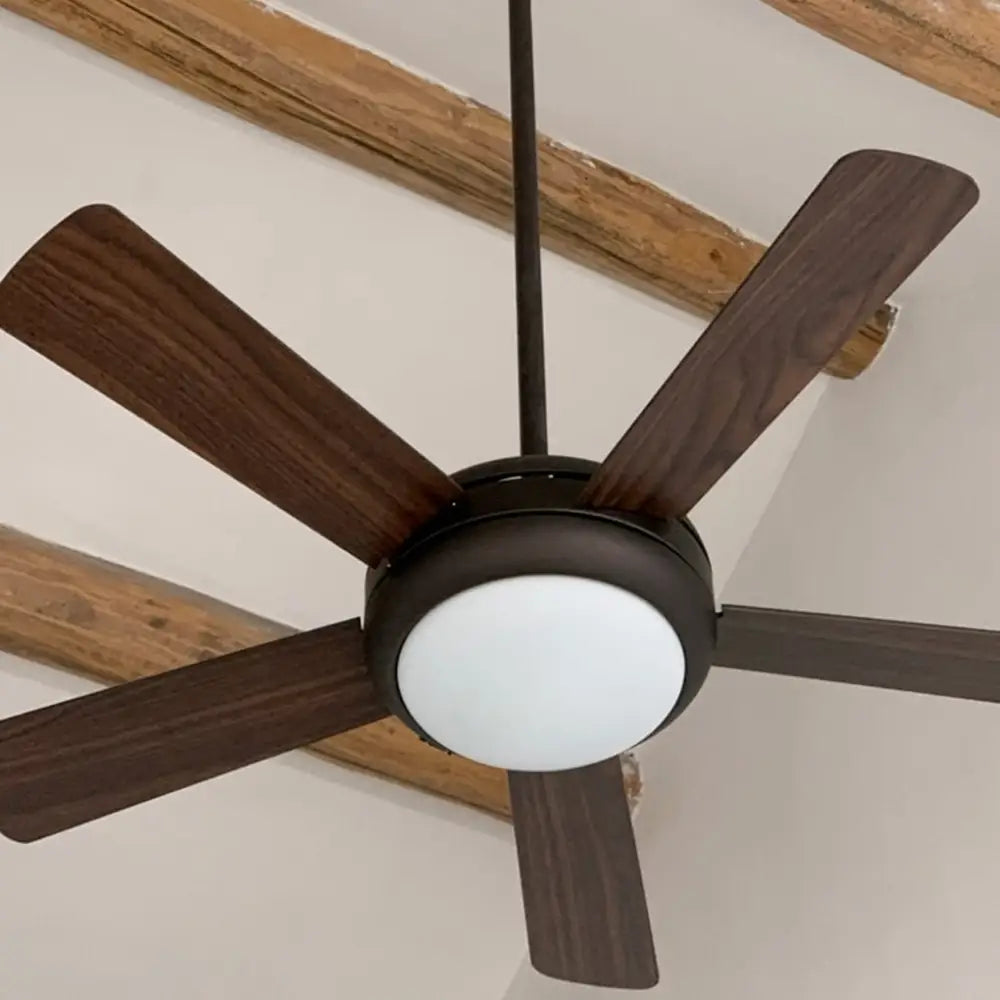 Retro Wood Fan Blade Ceiling with Lights - Lighting > Fans