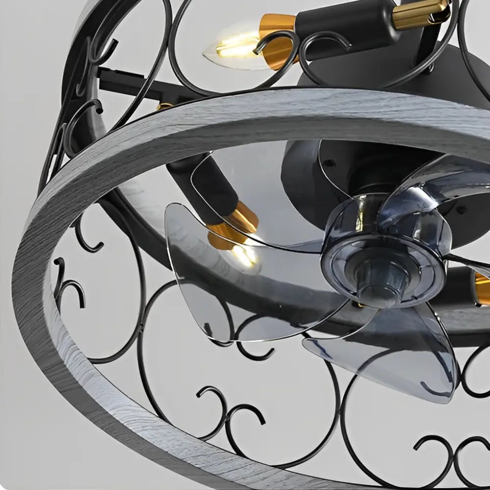 Rustic Bladeless Ceiling Fan with LED Light - Lighting > lights Fans