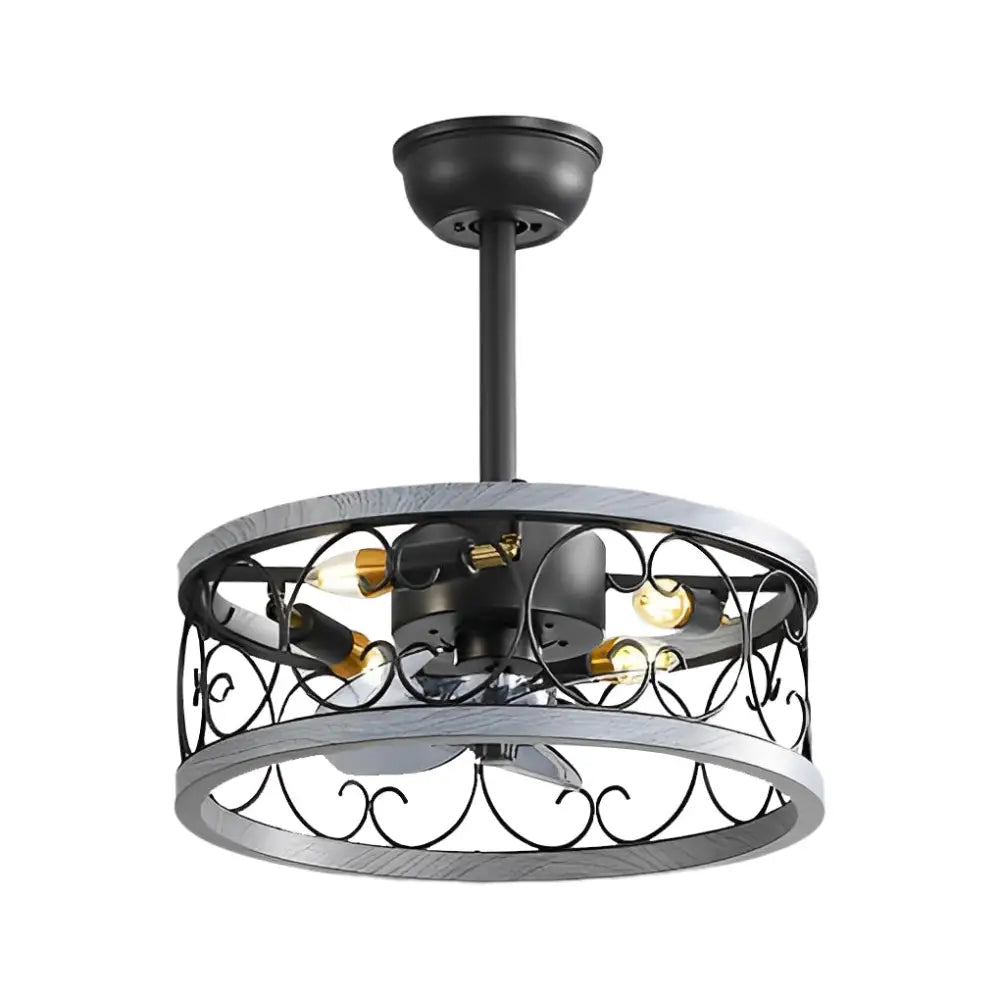 Rustic Bladeless Ceiling Fan with LED Light - Lighting > lights Fans