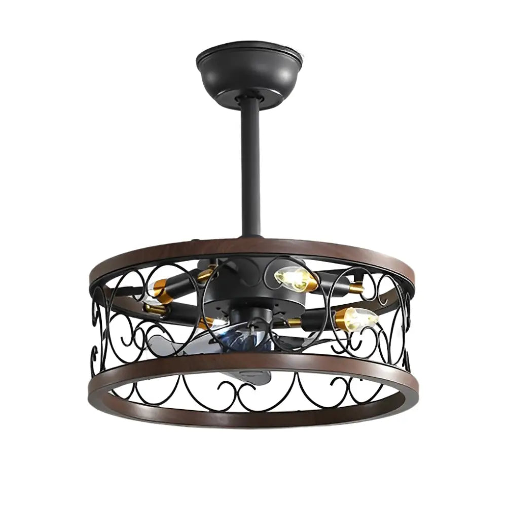 Rustic Bladeless Ceiling Fan with LED Light - Lighting > lights Fans