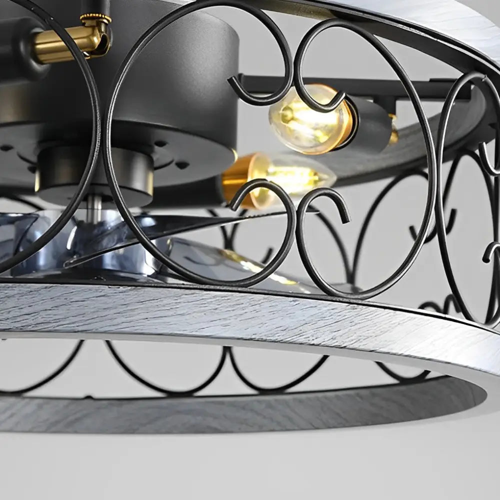 Rustic Bladeless Ceiling Fan with LED Light - Lighting > lights Fans
