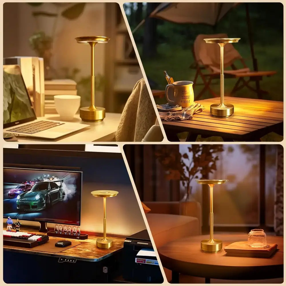 Wireless Aluminum LED Desk Lamp with Touch Control - Lighting > Table & Floor Lamps lamps