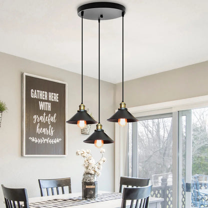 Vintage Industrial Pendant Light Retro Black Lamp 3RB1