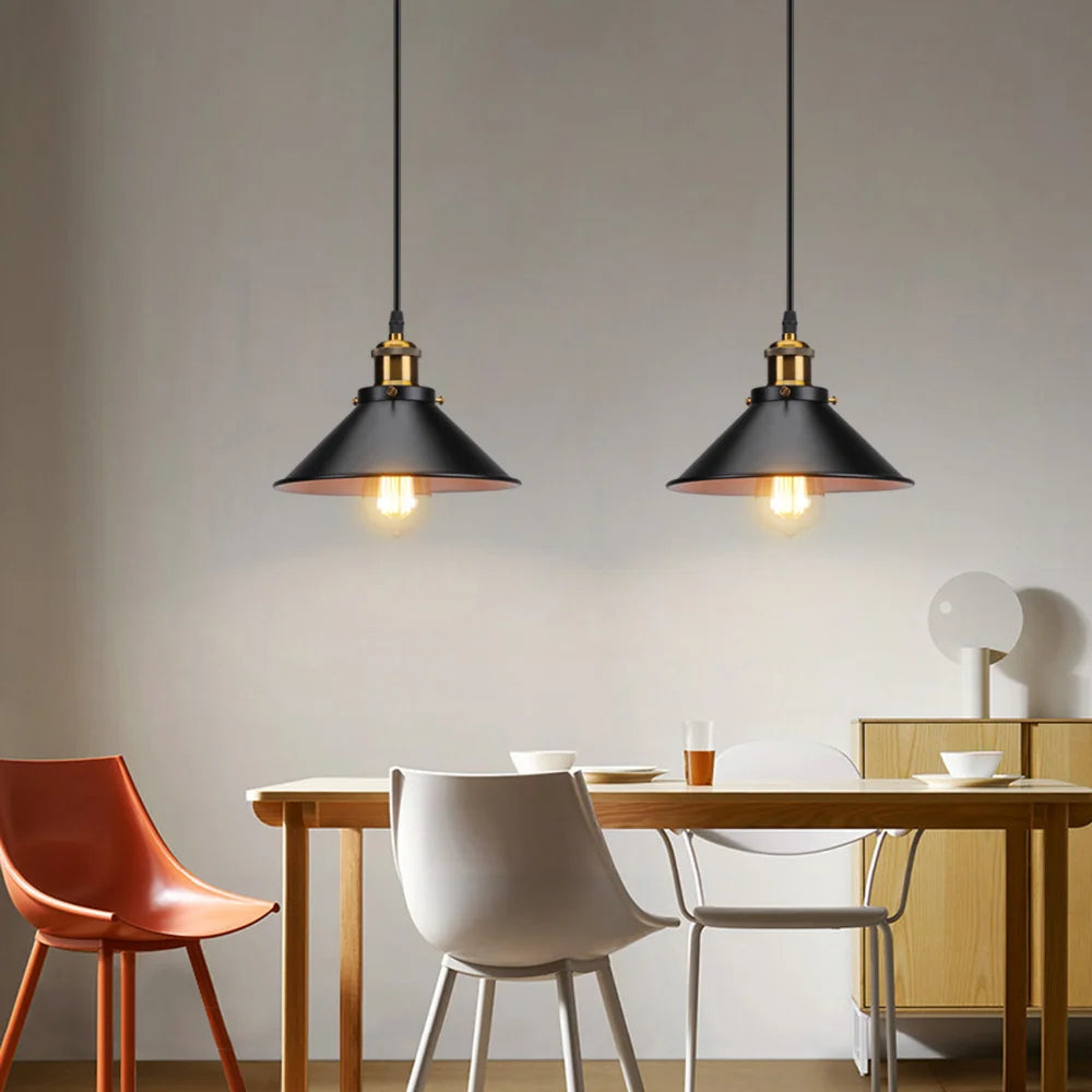 Vintage Industrial Pendant Light Retro Black Lamp 3WB1