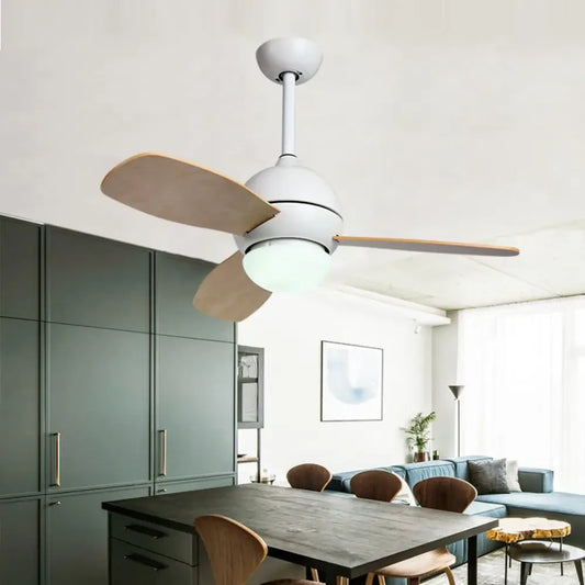 36’ Nordic Minimalist LED Ceiling Fan Light with Remote - White - Lighting > lights Fans