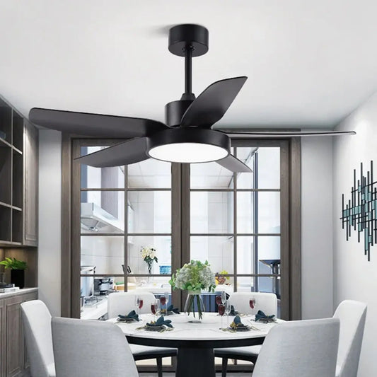46 Inch LED Ceiling Fan with Remote and Timer - Black - Lighting > lights Fans