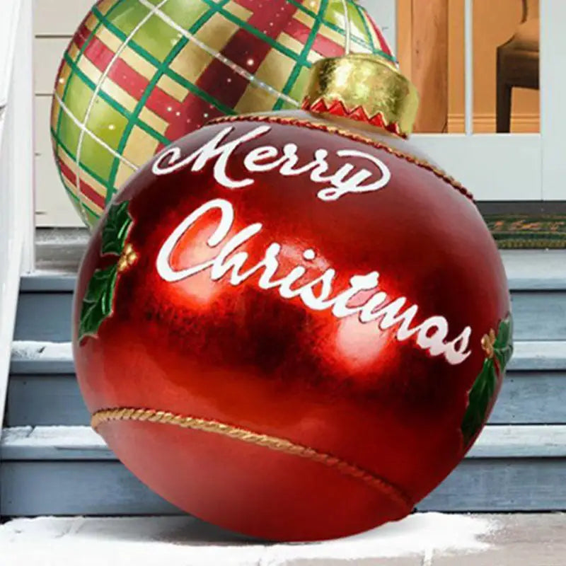 60CM Inflatable Christmas Ornament Ball – Outdoor PVC Decor - 1PC / 60cm - Home & Garden