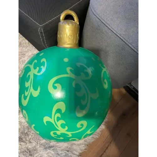 60CM Inflatable Christmas Ornament Ball – Outdoor PVC Decor - Green / 1PC / 60cm - Home &